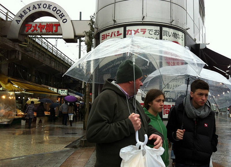 Rain in the Ueno Mall