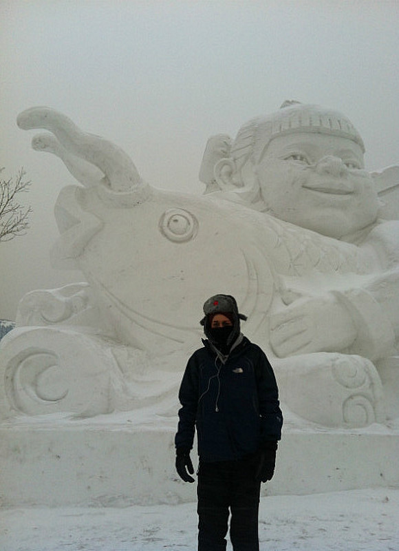One of the huge snow sculptures