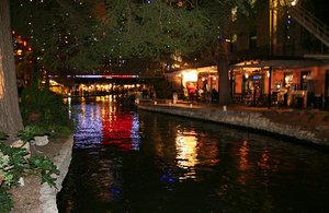 Riverwalk at night