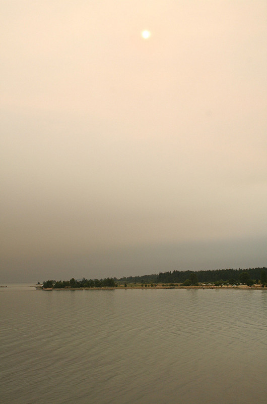Smoke from the Port Hardy Forest Fires