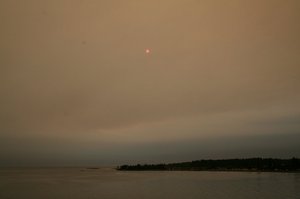 Smoke from the Port Hardy Forest Fires