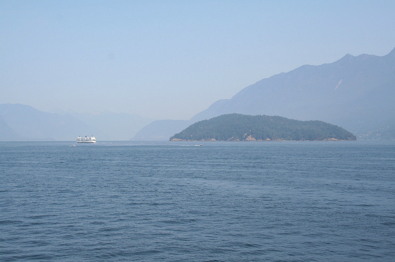 Sky clearer now; ferry to Horseshoe Bay