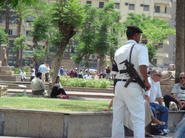 Guards at the Egyptian Museum
