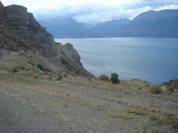 more road along the lake