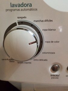 Laundry settings in Espanol