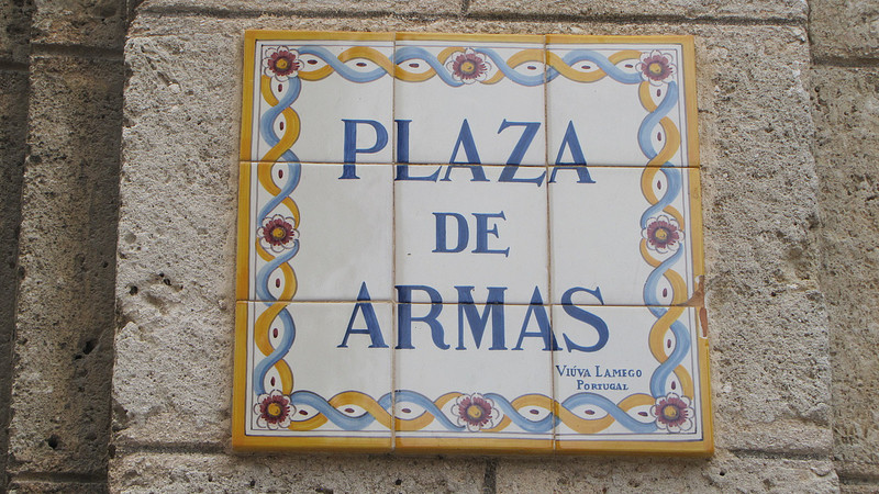 Plaza marker