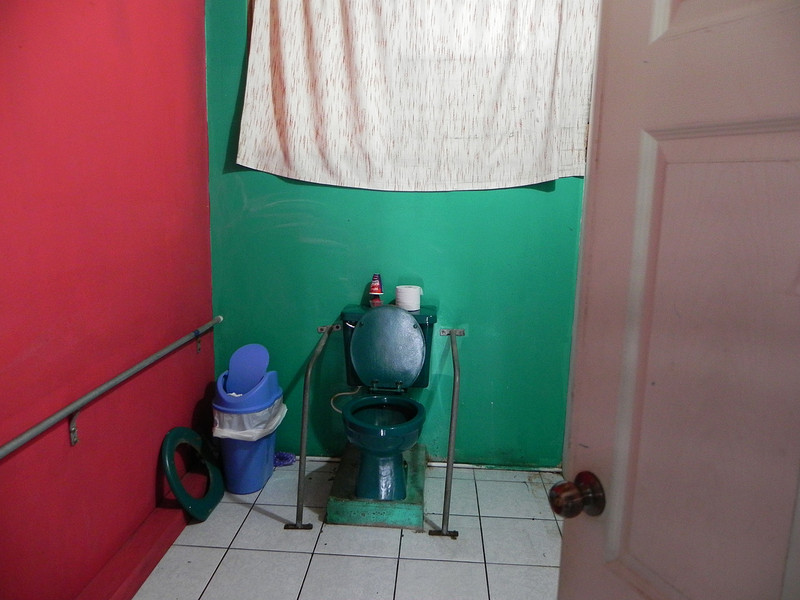 Unusual color scheme, but typical, toilet