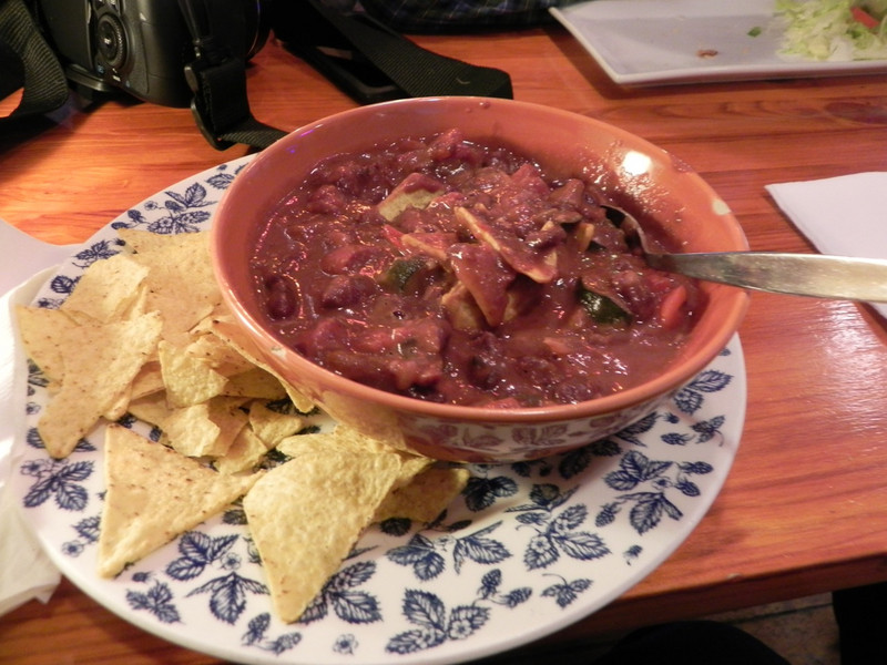 Delicious, hot and spicy chili at Babalu