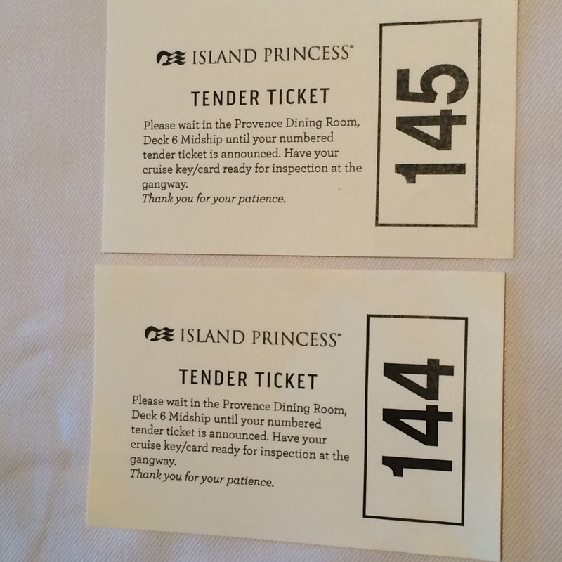 Our tender tickets