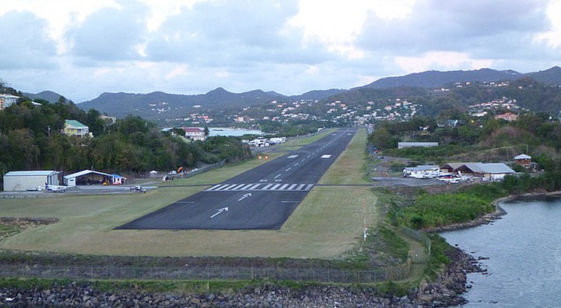 Airstrip at St. Lucia. Yikes!