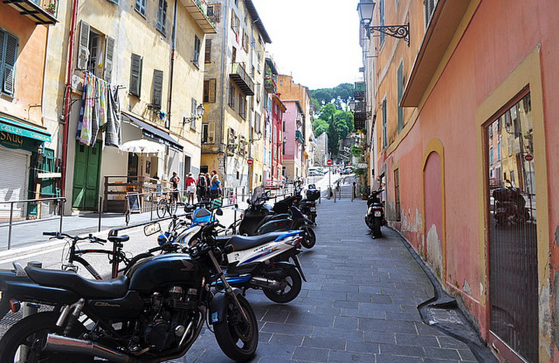 Bikes in the streets of Nice