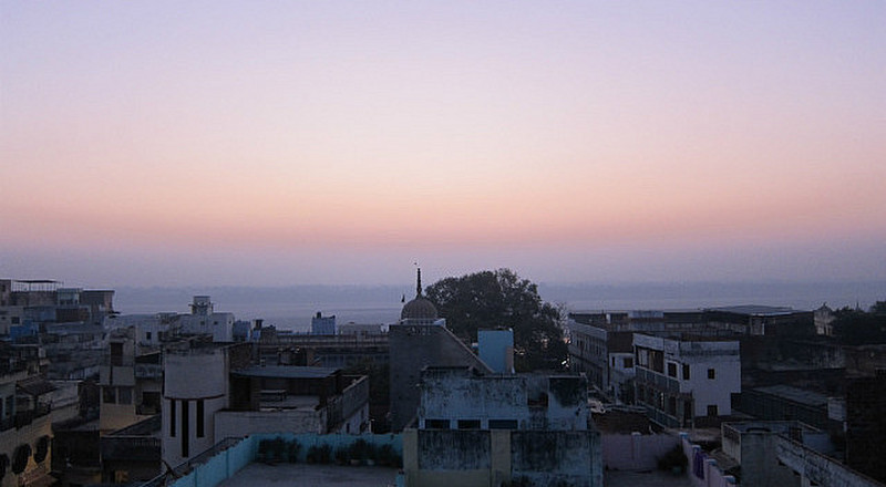 Sonnenaufgang in Varanasi.