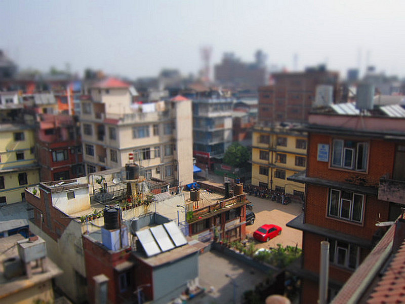 Kathmandu von der Dachterasse aus.