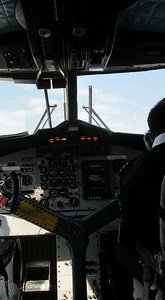 Blick durch&#39;s Cockpit