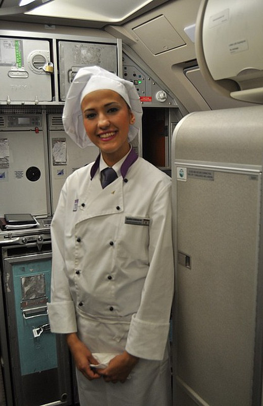 Turkish Airlines stylish cabin crew member
