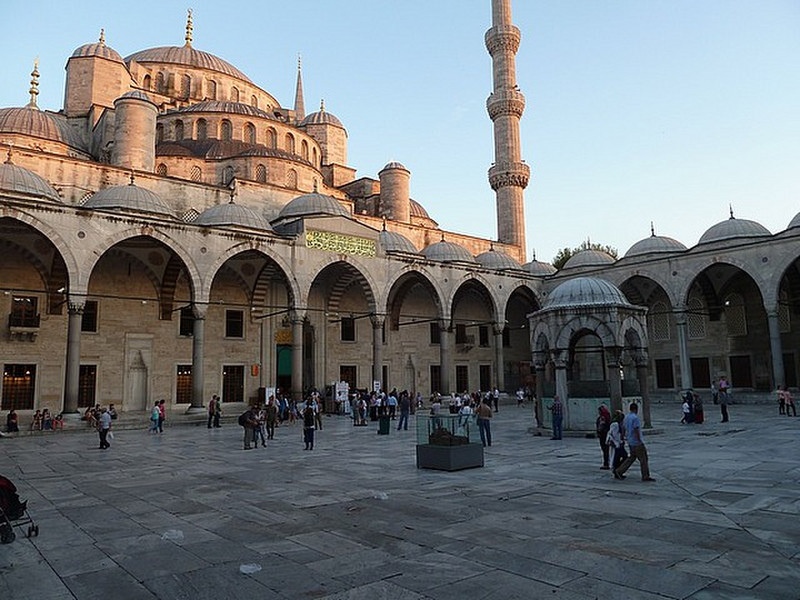 Inner courtyatd of the Blue Mosque