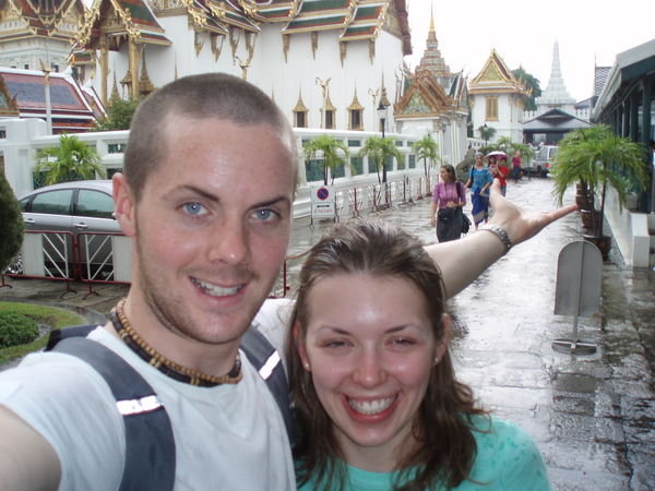 Us two in a monsoon downpour in Bangkok!