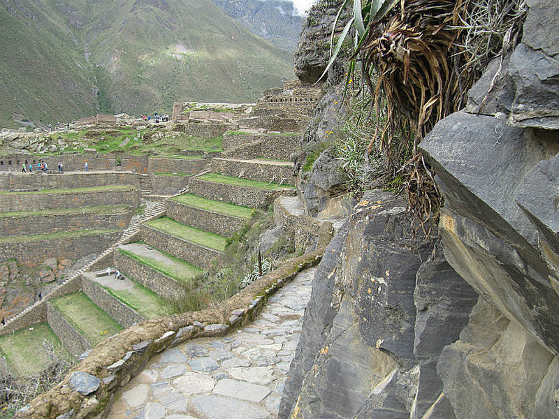 Part of Inca trail at Ollantaytambo