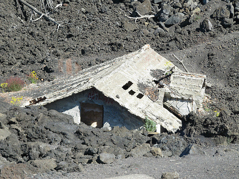 House destroyed in last eruption.