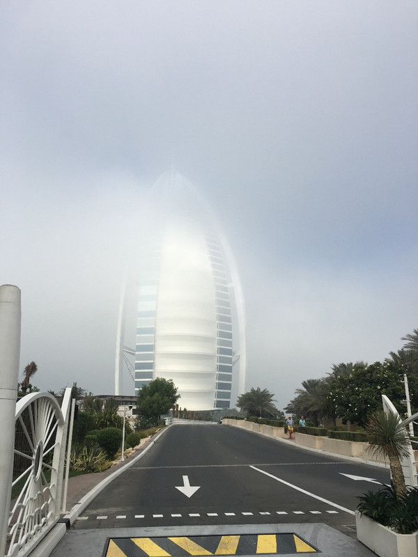 Burj Al Arab with fog