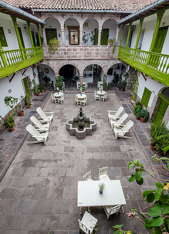 Ninos Hotel courtyard