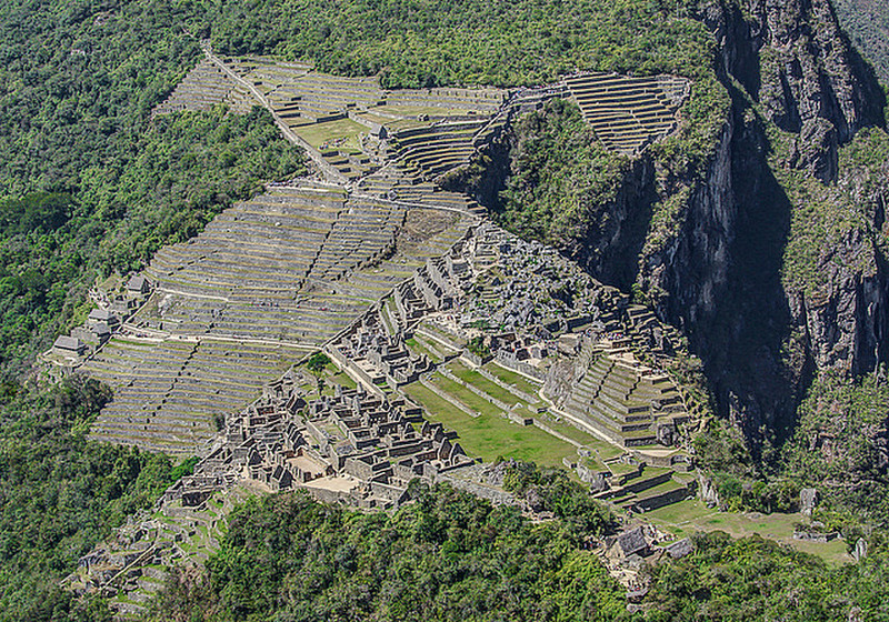 Centre of Machu Picchu complex - view from the top