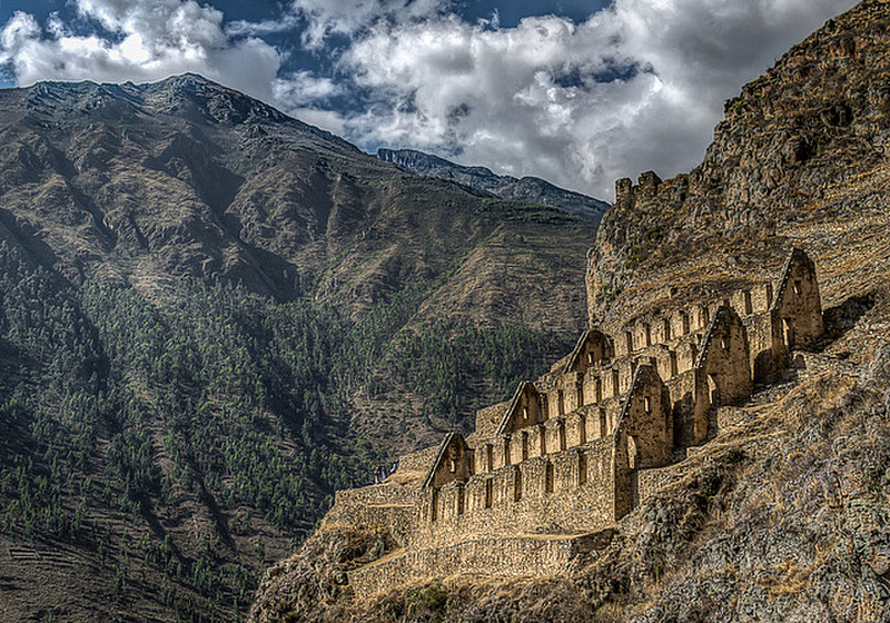 Inca Ruins Above the Town of Ollantaytambo