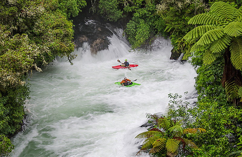 Someone Kayaking the Kaituna River 