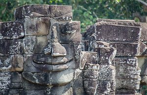 The Buddha faces of Bayon Temple 1