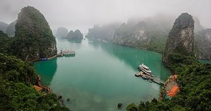 Cove in Ha Long Bay From Wonderful Vantage Point
