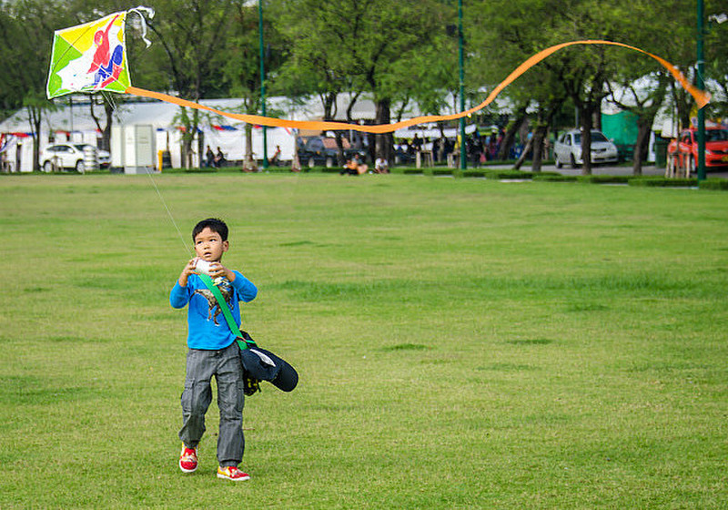 Kite Flying at Monk Conference