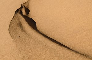 Sand sculpture in the desert