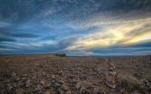Rim of Fish River Canyon with spectacular sky I