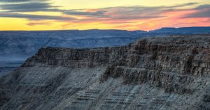 Rim of Fish River Canyon with spectacular sky II