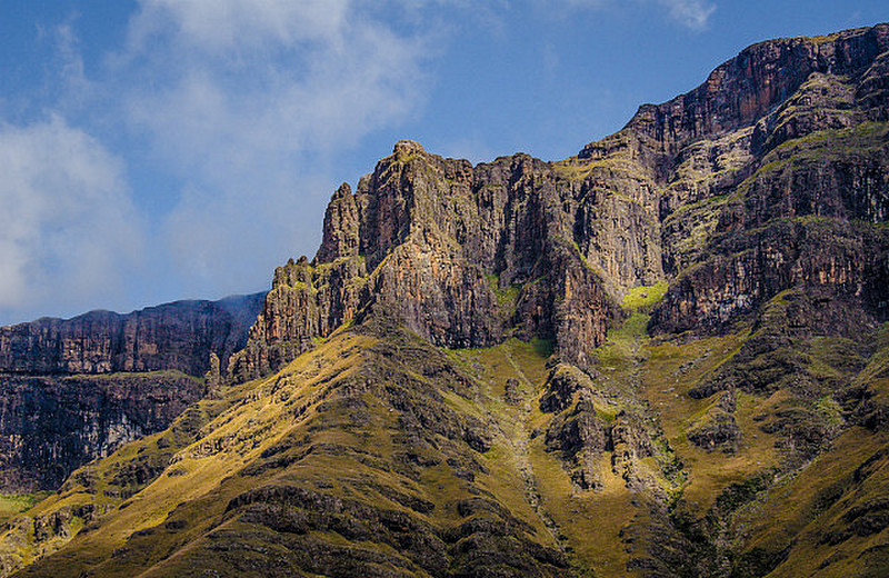 The cliffs that separate Lesotho from South Africa