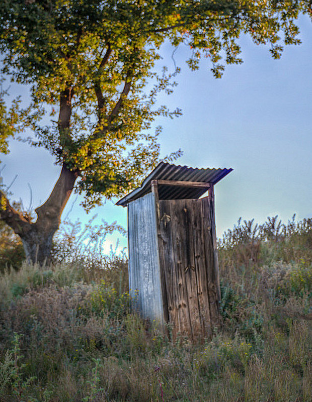 Scenic outhouse