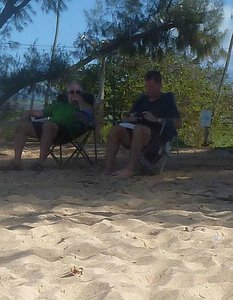 Two Old Guys on the Beach (dfs)