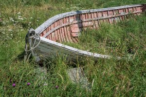 Abandoned dory in Brigus