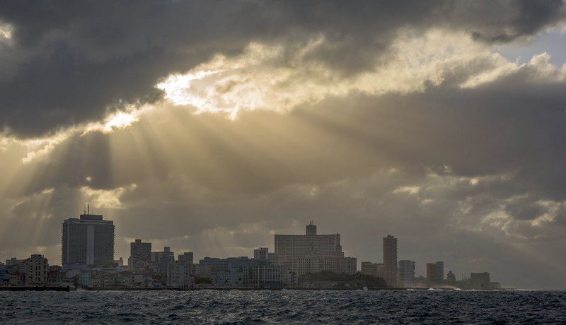 Sun Rays on Havana Skyline