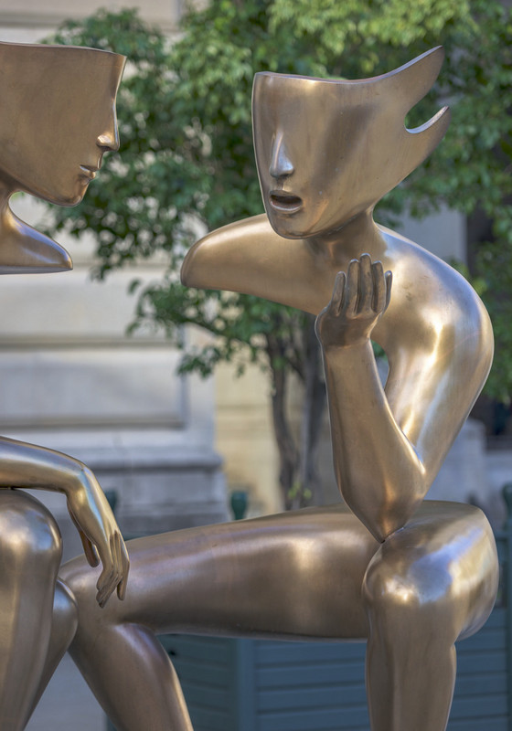 Bronzed Talkers (This is a Real Sculpture)