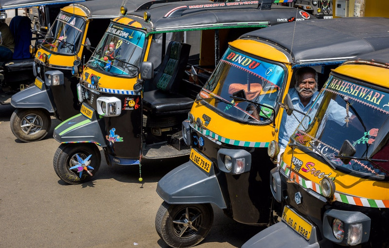 Tuktuks (also autorickshaws) at every corner