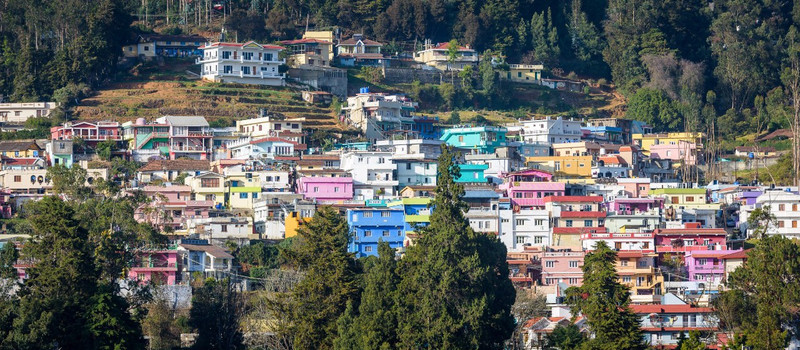 Ooty built into the hillside