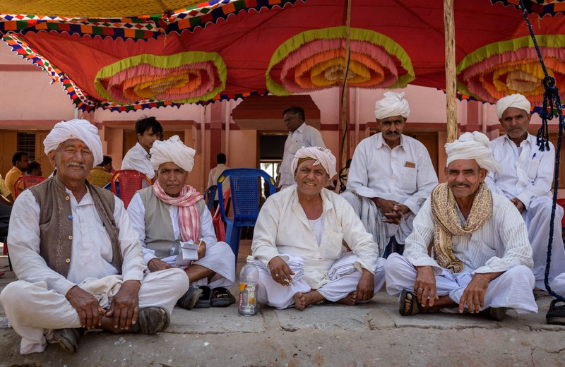 Men at a spiritual festival