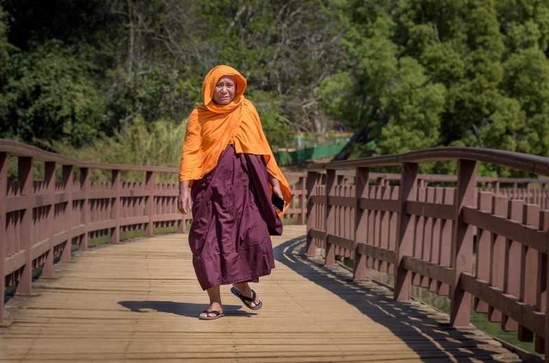 Monk crossing