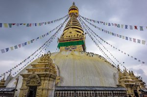 Stupa at Swayambhunath (Monkey) Temple