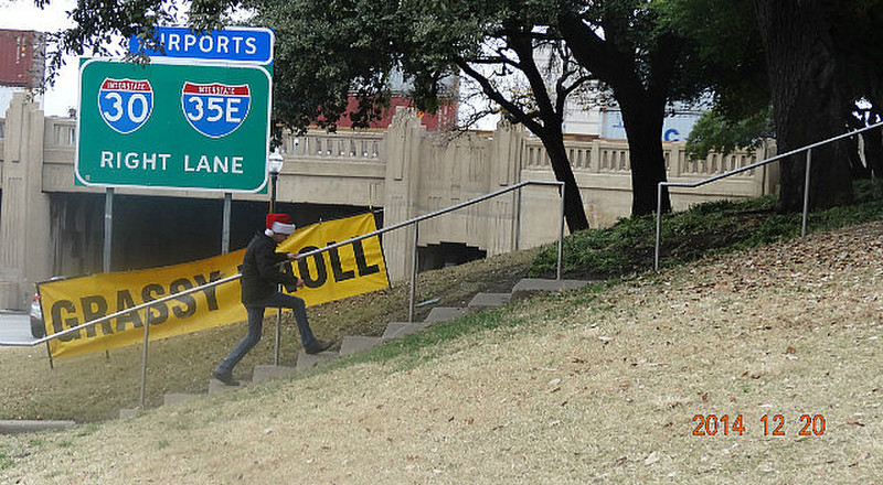 Erin Climbing the Grassy Knoll