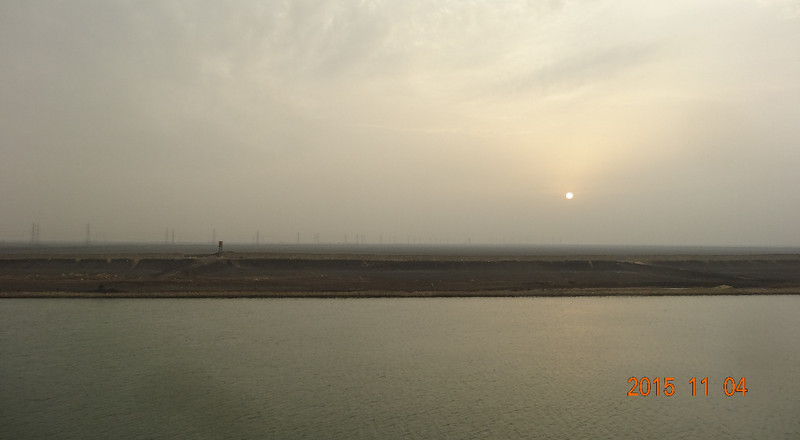 Sun Rising Over the Suez Canal