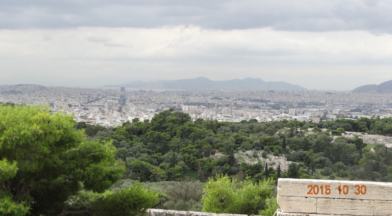 View of the modern city from the Acropolis