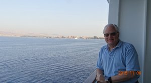On Our Veranda Sailing into Aqaba 
