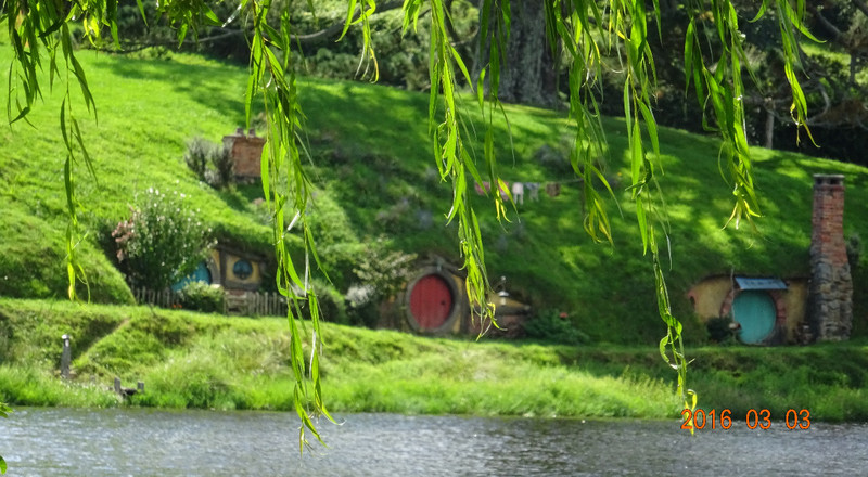 Hobbit Holes Across the Lake